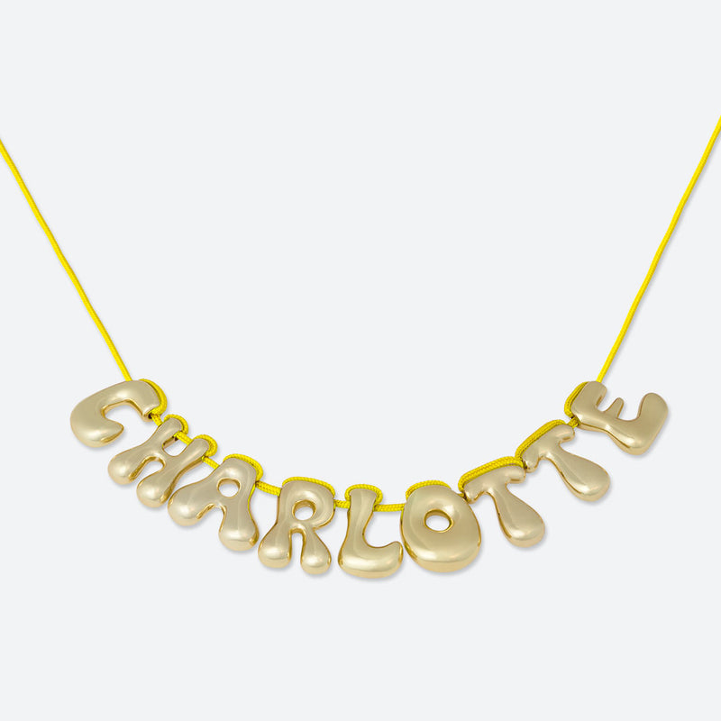 COLLIER 9 LETTRES - PLAQUÉ OR OU ARGENT