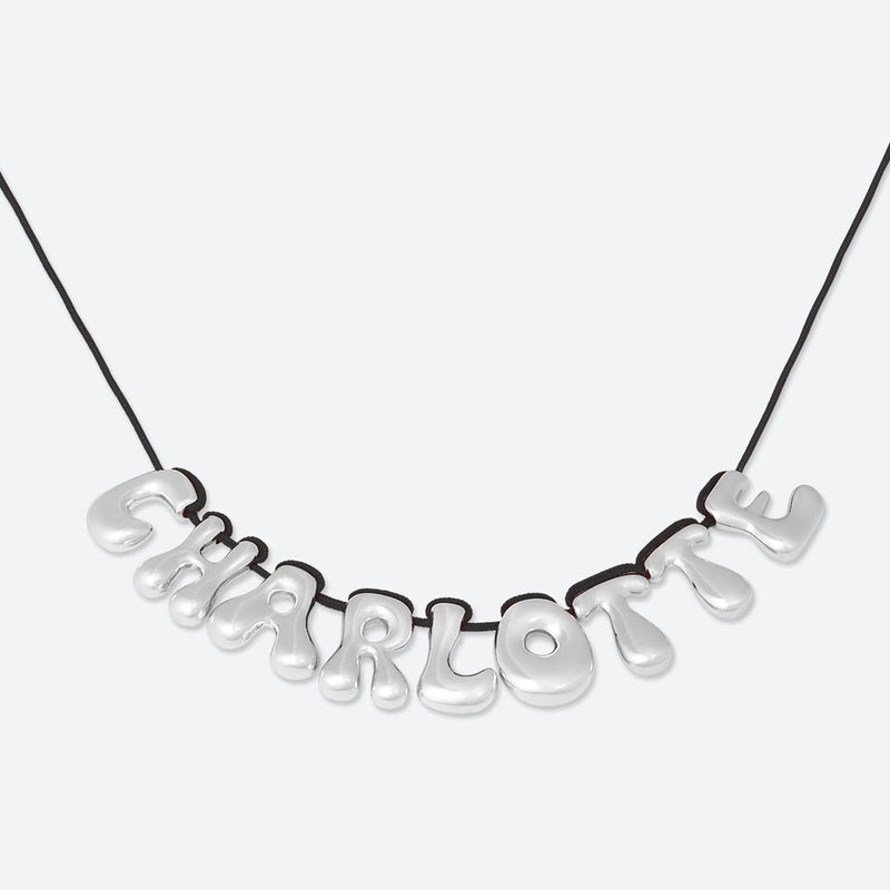 COLLIER 9 LETTRES - PLAQUÉ OR OU ARGENT