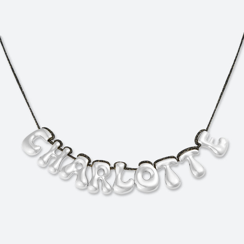 COLLIER 9 LETTRES - PLAQUÉ OR OU ARGENT