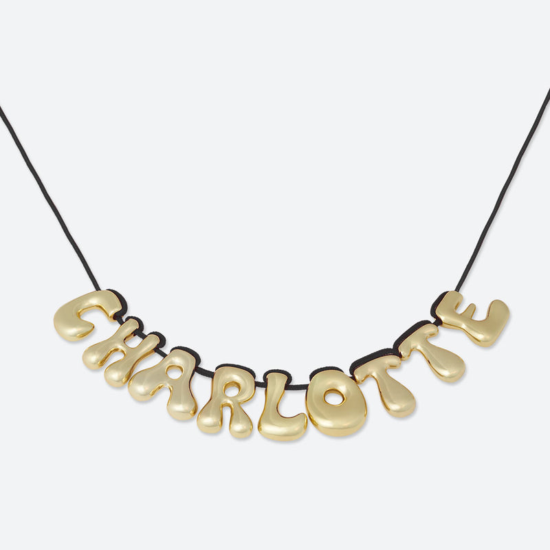 COLLIER 9 LETTRES - PLAQUÉ OR OU ARGENT