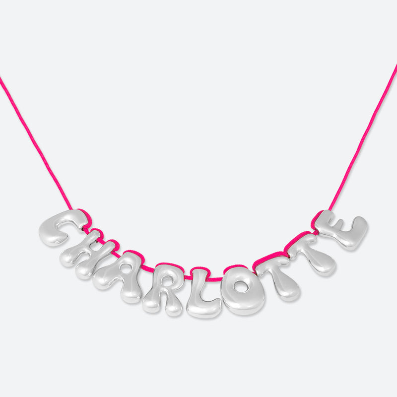 COLLIER 9 LETTRES - PLAQUÉ OR OU ARGENT
