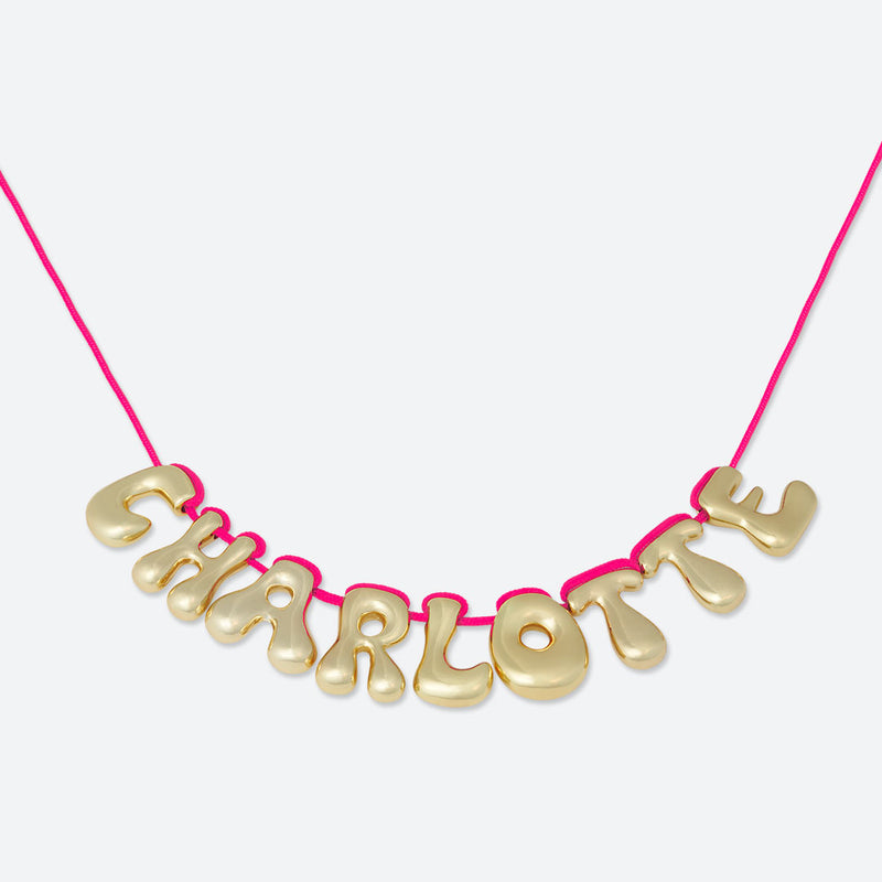 COLLIER 9 LETTRES - PLAQUÉ OR OU ARGENT