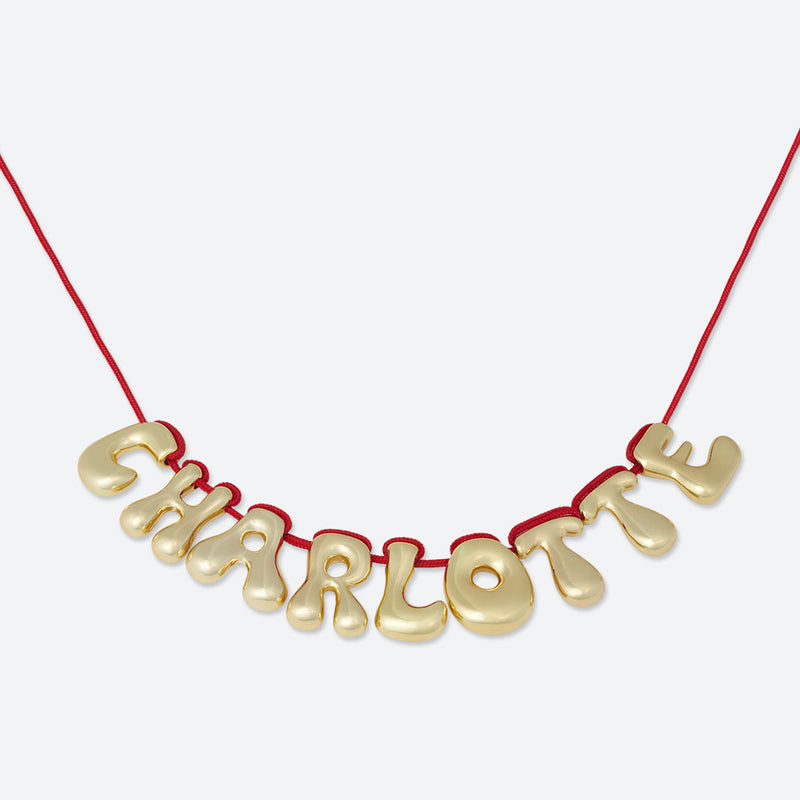 COLLIER 9 LETTRES - PLAQUÉ OR OU ARGENT