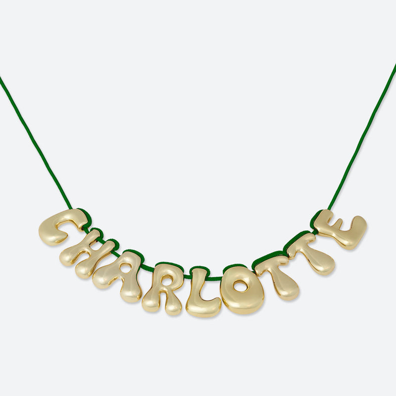COLLIER 9 LETTRES - PLAQUÉ OR OU ARGENT
