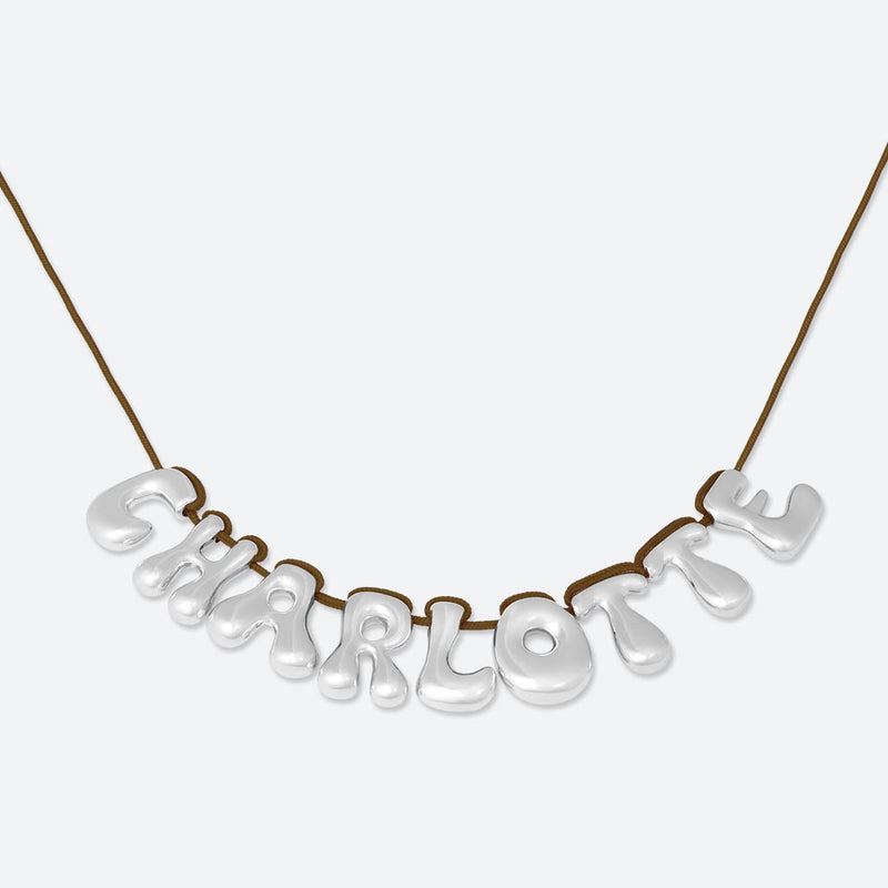 COLLIER 9 LETTRES - PLAQUÉ OR OU ARGENT