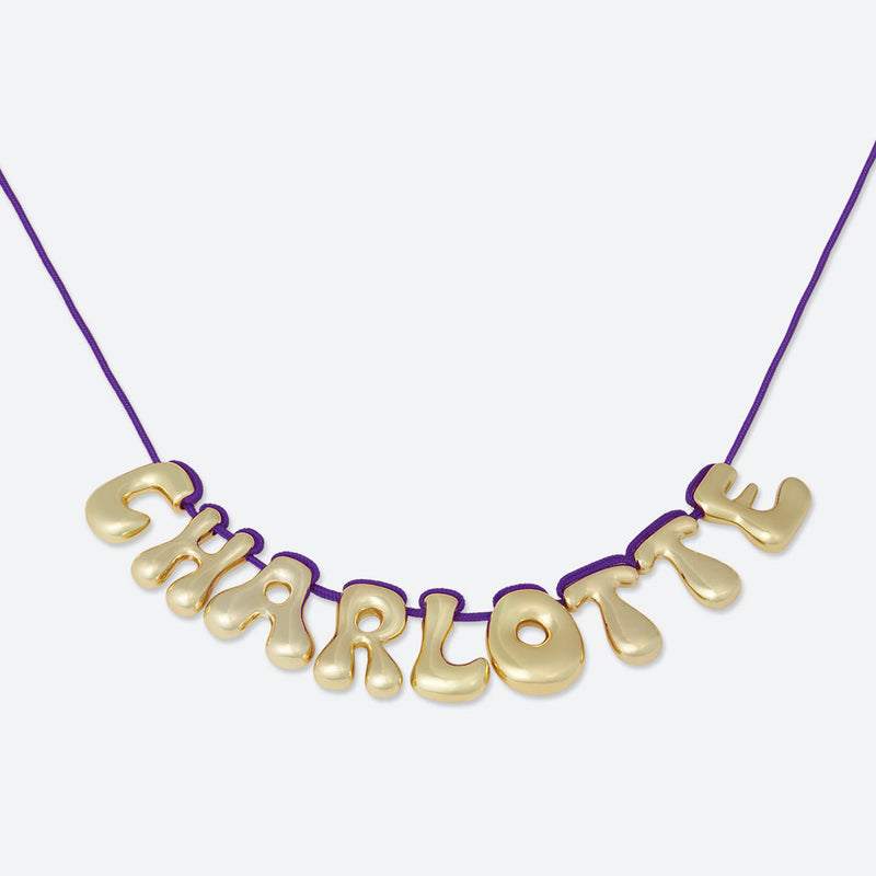 COLLIER 9 LETTRES - PLAQUÉ OR OU ARGENT