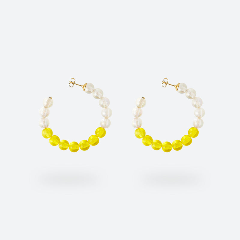 MINI CRÉOLES BUBBLE TEA - La Môme Bijou - boucle d'oreille boucles d'oreilles BT24 BUBBLE TEA Créole earring earrings Gold Plated mini hoops plaqué or