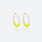 MINI CRÉOLES BUBBLE TEA - La Môme Bijou - boucle d'oreille boucles d'oreilles BT24 BUBBLE TEA Créole earring earrings Gold Plated mini hoops plaqué or