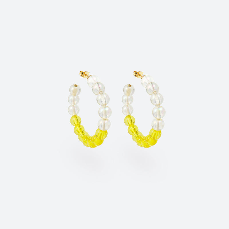 MINI CRÉOLES BUBBLE TEA - La Môme Bijou - boucle d'oreille boucles d'oreilles BT24 BUBBLE TEA Créole earring earrings Gold Plated mini hoops plaqué or