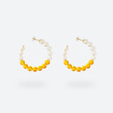MINI CRÉOLES BUBBLE TEA - La Môme Bijou - boucle d'oreille boucles d'oreilles BT24 BUBBLE TEA Créole earring earrings Gold Plated mini hoops plaqué or