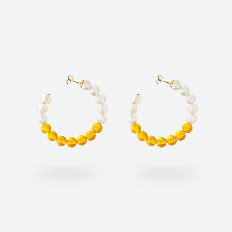 MINI CRÉOLES BUBBLE TEA - La Môme Bijou - boucle d'oreille boucles d'oreilles BT24 BUBBLE TEA Créole earring earrings Gold Plated mini hoops plaqué or