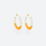 MINI CRÉOLES BUBBLE TEA - La Môme Bijou - boucle d'oreille boucles d'oreilles BT24 BUBBLE TEA Créole earring earrings Gold Plated mini hoops plaqué or
