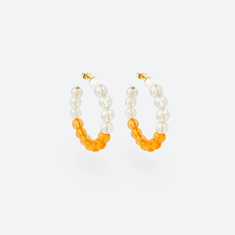 MINI CRÉOLES BUBBLE TEA - La Môme Bijou - boucle d'oreille boucles d'oreilles BT24 BUBBLE TEA Créole earring earrings Gold Plated mini hoops plaqué or