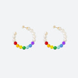 MINI CRÉOLES BUBBLE TEA - La Môme Bijou - boucle d'oreille boucles d'oreilles BT24 BUBBLE TEA Créole earring earrings Gold Plated mini hoops plaqué or