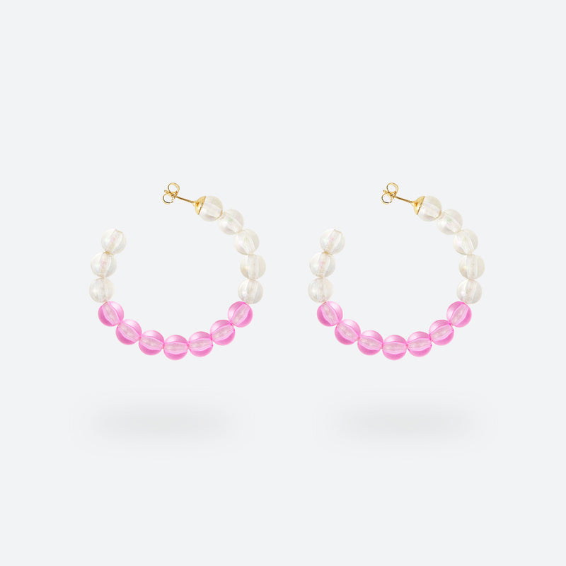 MINI CRÉOLES BUBBLE TEA - La Môme Bijou - boucle d'oreille boucles d'oreilles BT24 BUBBLE TEA Créole earring earrings Gold Plated mini hoops plaqué or