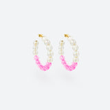 MINI CRÉOLES BUBBLE TEA - La Môme Bijou - boucle d'oreille boucles d'oreilles BT24 BUBBLE TEA Créole earring earrings Gold Plated mini hoops plaqué or