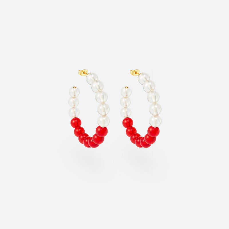 MINI CRÉOLES BUBBLE TEA - La Môme Bijou - boucle d'oreille boucles d'oreilles BT24 BUBBLE TEA Créole earring earrings Gold Plated mini hoops plaqué or