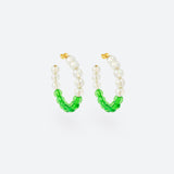 MINI CRÉOLES BUBBLE TEA - La Môme Bijou - boucle d'oreille boucles d'oreilles BT24 BUBBLE TEA Créole earring earrings Gold Plated mini hoops plaqué or