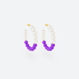 MINI CRÉOLES BUBBLE TEA - La Môme Bijou - boucle d'oreille boucles d'oreilles BT24 BUBBLE TEA Créole earring earrings Gold Plated mini hoops plaqué or