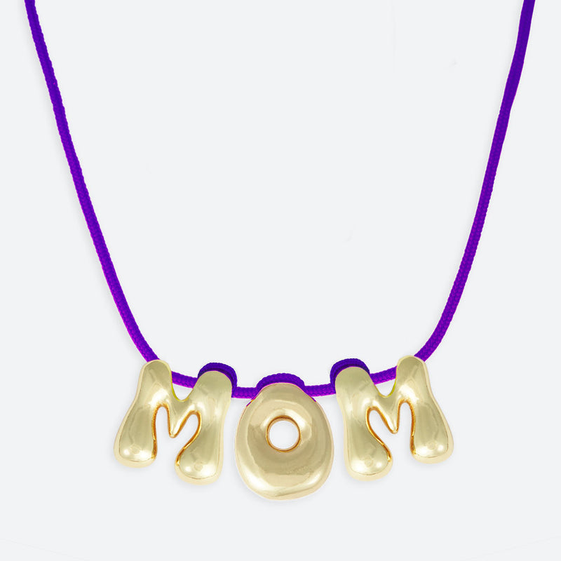 COLLIER "MOM" - PLAQUÉ OR OU ARGENT
