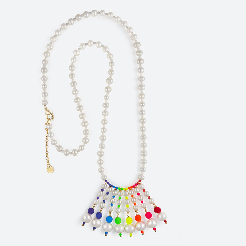 SAUTOIR EN PERLES "ZENITH" - La Môme Bijou - collier Necklace perle SUNSET