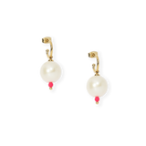 MINI CRÉOLES "UNE PERLE" - La Môme Bijou - boucles d'oreilles Creoles earring earrings hoops perle SUNSET TOP40