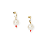 MINI CRÉOLES "UNE PERLE" - La Môme Bijou - boucles d'oreilles Creoles earring earrings hoops perle SUNSET TOP40