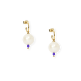 MINI CRÉOLES "UNE PERLE" - La Môme Bijou - boucles d'oreilles Creoles earring earrings hoops perle SUNSET TOP40