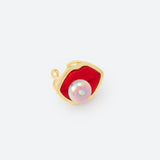 BAGUE AVEC BOUCHE BRODÉE ET PERLE - La Môme Bijou - bague bulle GUM INCONTOURNABLE ring SAINT VALENTIN SELECT