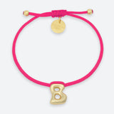 JOY ONE LETTER BRACELET - GOLD OR SILVER PLATED