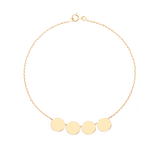 BRACELET PERSONNALISÉ AVEC QUATRE MÉDAILLES EN OR 18 CARATS - La Môme Bijou - 18k gold Multi or 18 carats