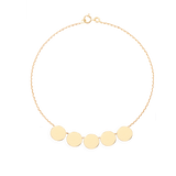 BRACELET PERSONNALISÉ AVEC CINQ MÉDAILLES EN OR 18 CARATS - La Môme Bijou - 18k gold Multi or 18 carats