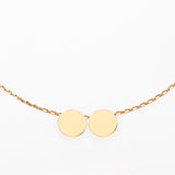 Collier en or 18 carats avec 2 médailles personnalisables - La Môme Bijou - 18k gold customify customizable necklace