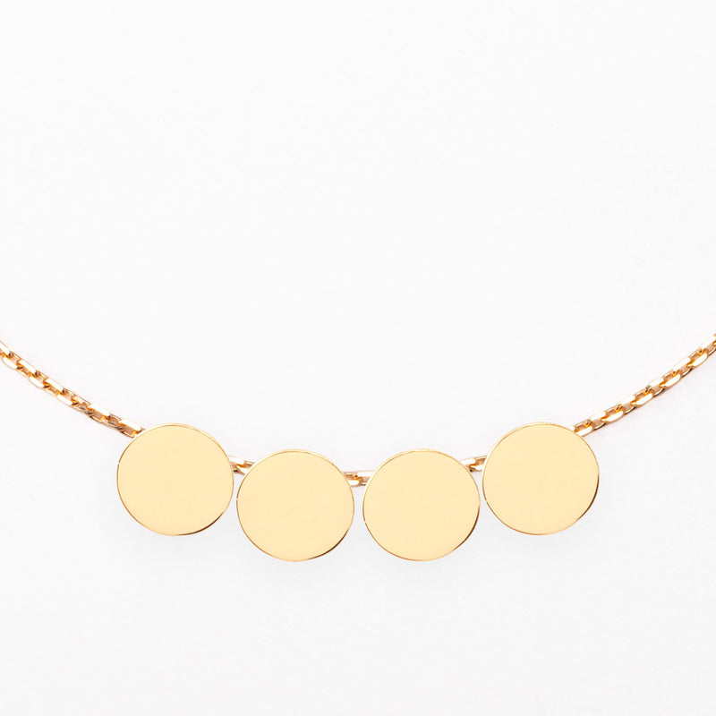 Collier en or 18 carats avec 4 médailles personnalisables - La Môme Bijou - 18k gold customify customizable necklace