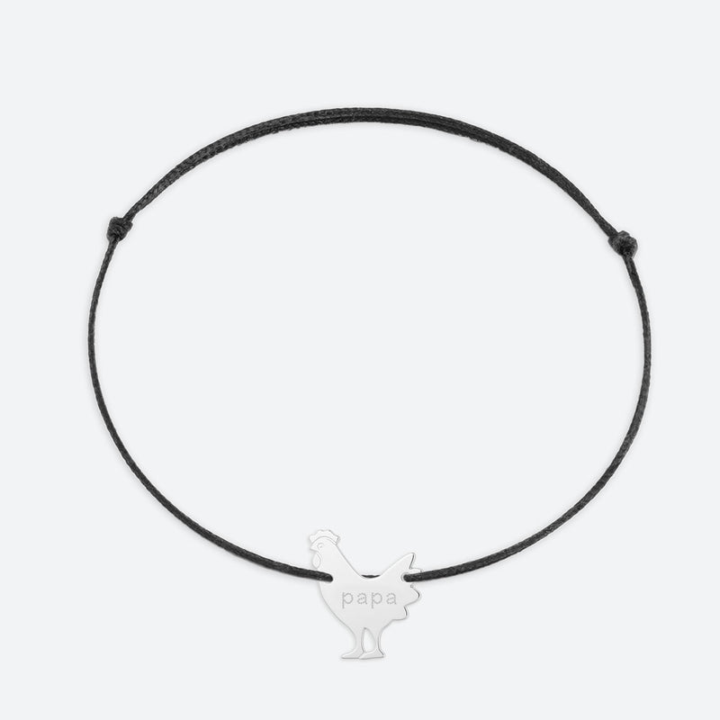 BRACELET "PAPA POULE" POUR LA FÊTE DES PÈRES - La Môme Bijou - argent 925 bracelet Gold Plated plaqué or Silver 925 sizable
