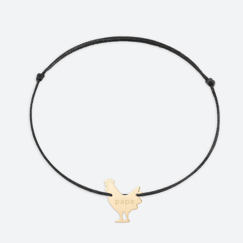 BRACELET "PAPA POULE" POUR LA FÊTE DES PÈRES - La Môme Bijou - argent 925 bracelet Gold Plated plaqué or Silver 925 sizable