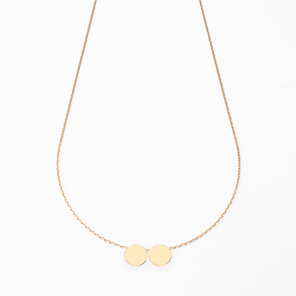 Collier en or 18 carats avec 2 médailles personnalisables - La Môme Bijou - 18k gold customify customizable necklace