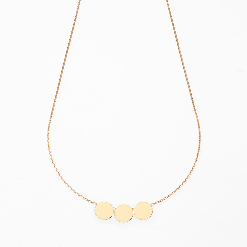 Collier en or 18 carats avec 3 médailles personnalisables - La Môme Bijou - 18k gold collier customify customizable necklace