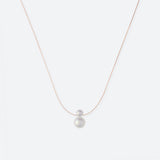 *NEW* COLLIER 2 PERLES (MINI) - La Môme Bijou - bulle collier DMB24 Necklace necklaces Palladium plaqué or rose rose gold plated