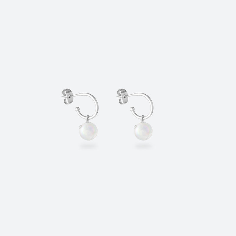 *NEW* CRÉOLES PERLE (MINI) - La Môme Bijou - boucle d'oreille boucles d'oreilles bulle creole DMB24 earring earrings hoop hoops Palladium plaqué or rose rose gold plated