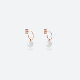 *NEW* CRÉOLES PERLE (MINI) - La Môme Bijou - boucle d'oreille boucles d'oreilles bulle creole DMB24 earring earrings hoop hoops Palladium plaqué or rose rose gold plated