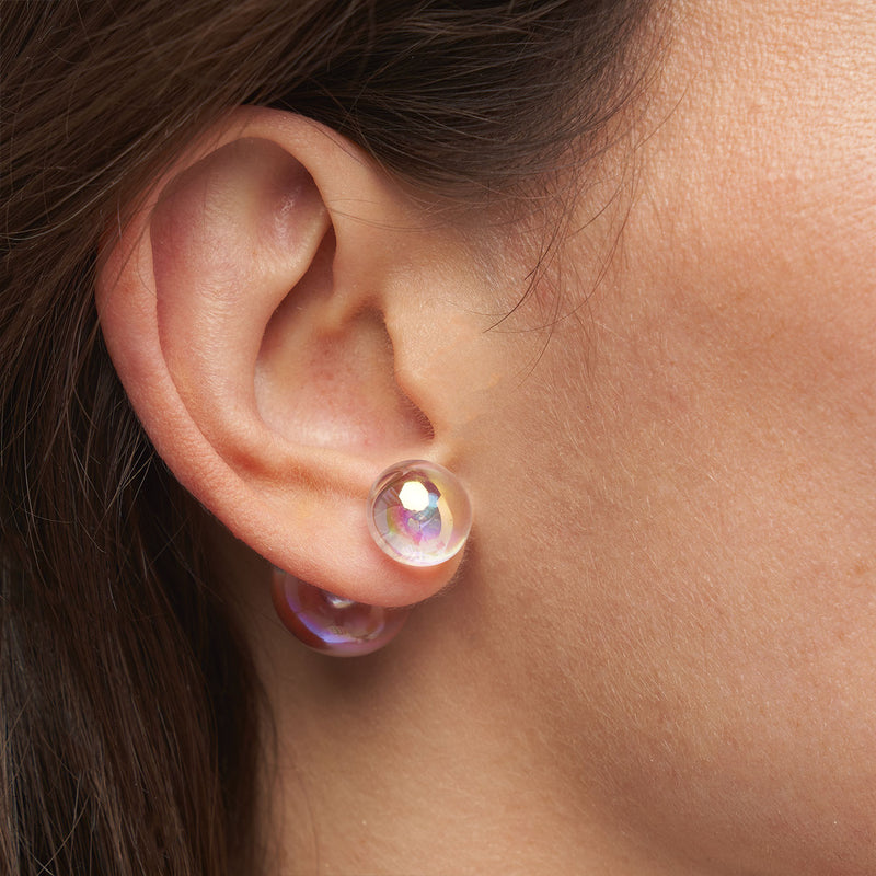 BOUCLE D'OREILLE MONO "2 BULLES" - La Môme Bijou - boucle d'oreille bulle DMB24 earring earrings Nulls.Net-Hidden perle puces d'oreille studs