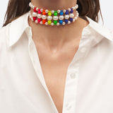 COLLIER "RAS-DU-COU" EN PERLES - La Môme Bijou - collier Necklace perle SUNSET
