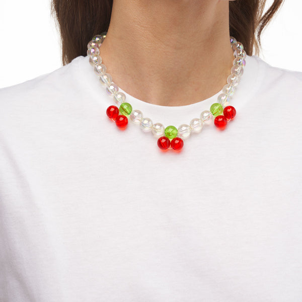 COLLIER BUBBLE TEA "CHERRY" - La Môme Bijou - BT24 BUBBLE TEA collier Necklace necklaces