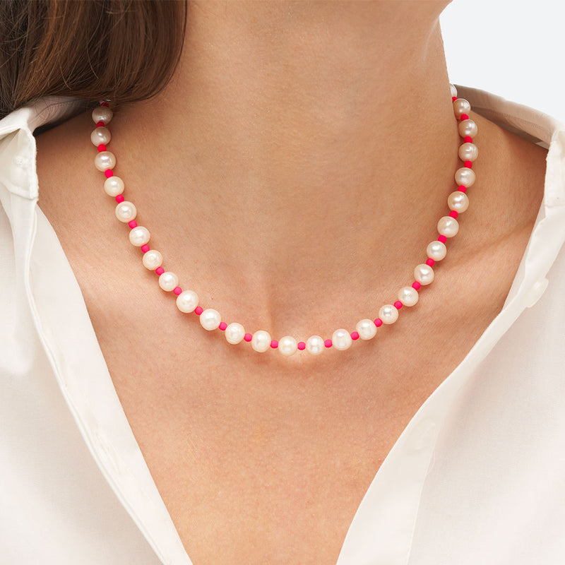 COLLIER EN PERLES - La Môme Bijou - collier Necklace perle PRIDE STACK SUNSET