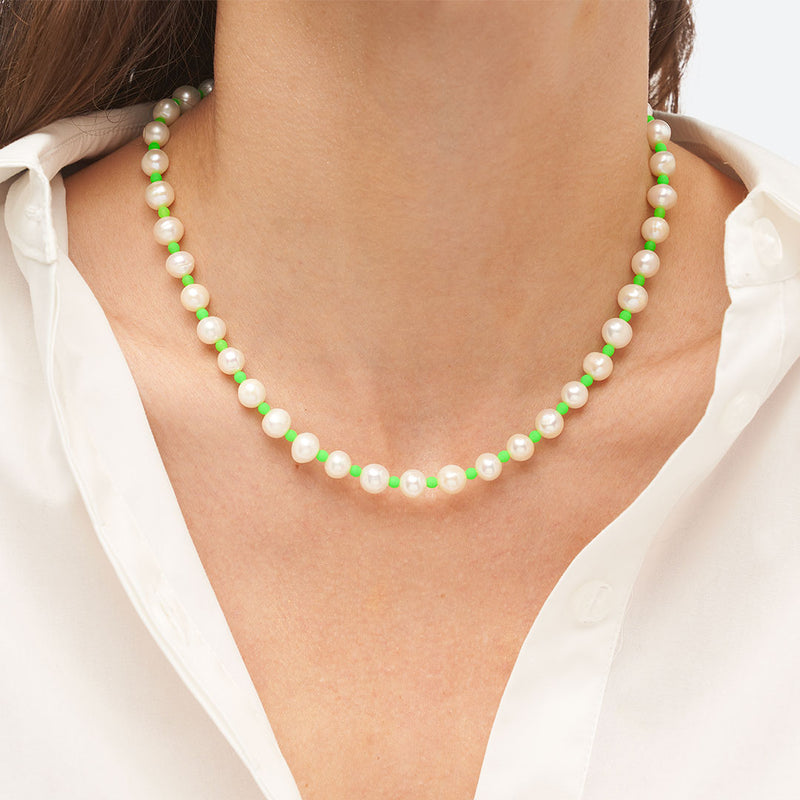 COLLIER EN PERLES - La Môme Bijou - collier Necklace perle PRIDE STACK SUNSET