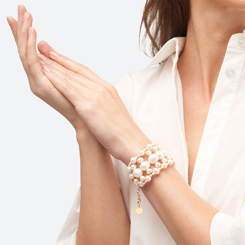 MANCHETTE EN PERLES - La Môme Bijou - bracelet bracelets SUNSET