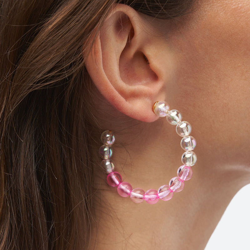 MINI CRÉOLES BUBBLE TEA - La Môme Bijou - boucle d'oreille boucles d'oreilles BT24 BUBBLE TEA Créole earring earrings Gold Plated mini hoops plaqué or