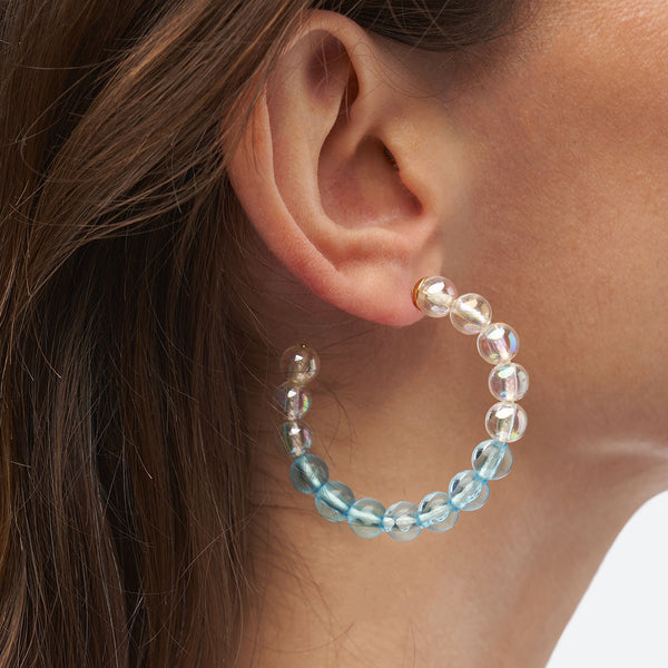 MINI CRÉOLES BUBBLE TEA - La Môme Bijou - boucle d'oreille boucles d'oreilles BT24 BUBBLE TEA Créole earring earrings Gold Plated mini hoops plaqué or