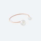 *NEW* JONC 2 PERLES (MINI) - La Môme Bijou - bangle bracelet bulle DMB24 Jonc plaqué or rose rose gold plated